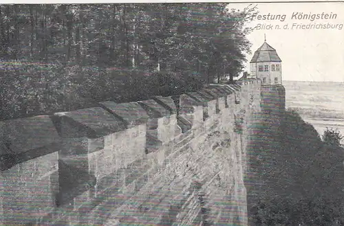 Sächs.Schweiz, Festung Königstein/Elbe, Blick n.d.Friedrichsburg gl1918? F2911