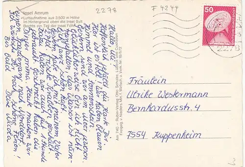 Insel Amrum, Luftaufnahme, mit Sylt und Föhr gl1985? F4244