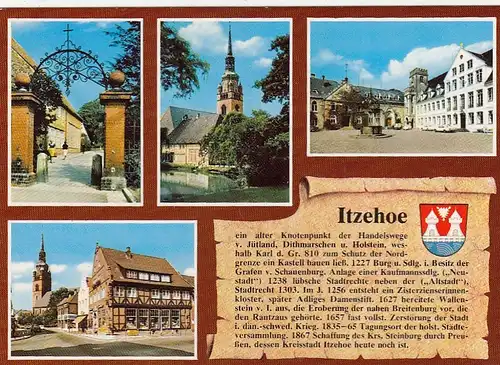 Itzehoe, Mehrbildkarte mit Historie ngl F6122