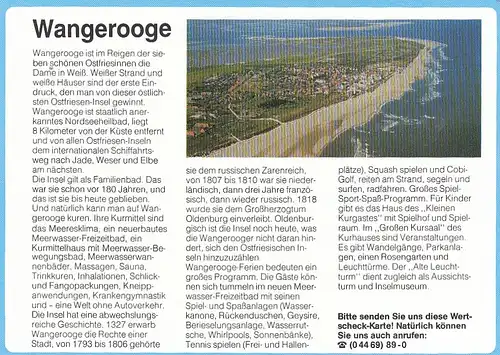 Nordseebad Wangerooge, Werbekarte ngl F8725