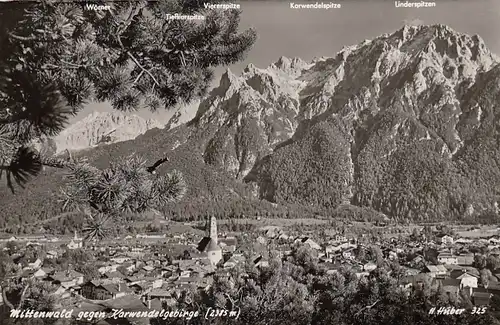 Mittenwald mit Karwendelgebirge ngl F2541
