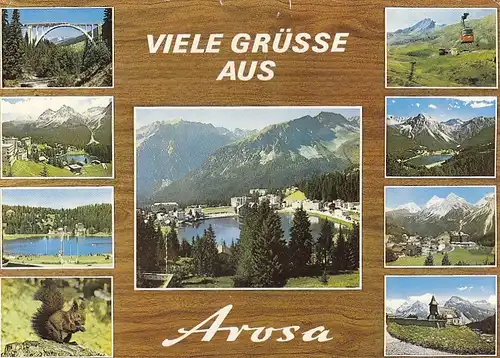 Arosa, Mehrbildkarte gl1982 F4341