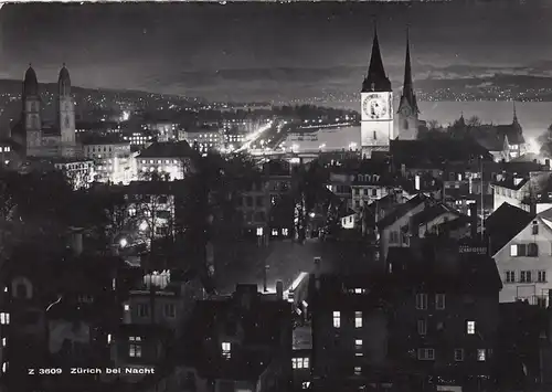 Zürich bei Nacht ngl F4351