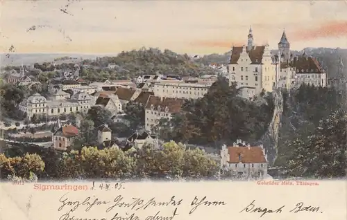 Blick auf Sigmaringen, Donau gl1905 F2313