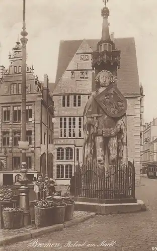 Bremen, Der Roland am Markt ngl F8251