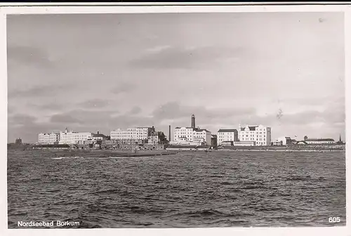 Nordseebad Borkum, Blick auf die Küste gl1953 F8842