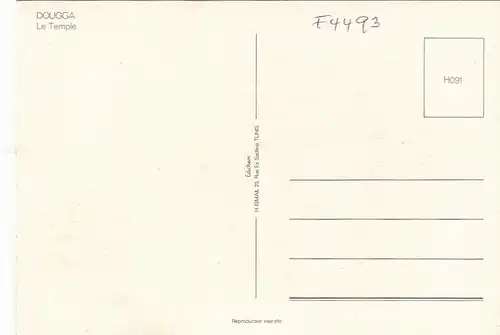 Tunesien, Dougga, Le Temple ngl F4493