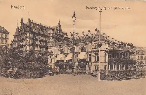 Hamburg, Hamburger Hof und Alsterpavillon ngl F5159