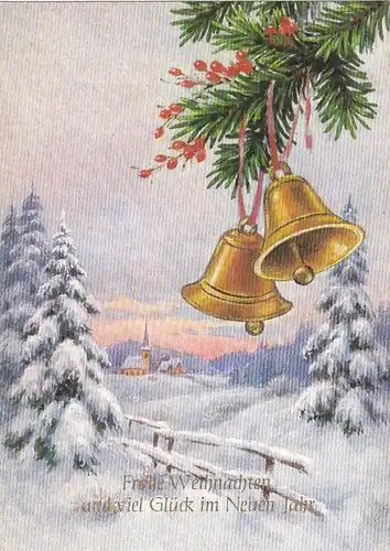 Weihnachts-Neujahr-Wünsche mit läutenden Glocken gl1983? F4507