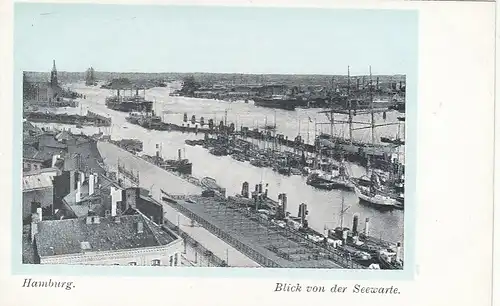 Hamburg, Hafen, Blick von der Seewarte ngl F5183