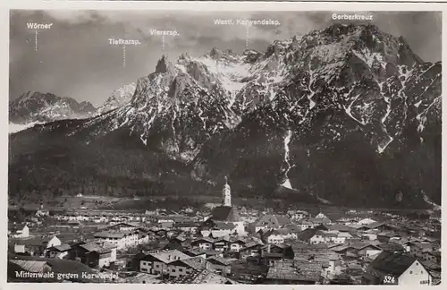 Mittenwald mit Karwendel ngl F2492