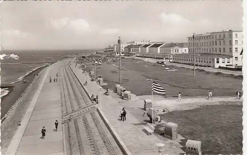 Nordseebad Norderney, Strandpromenade und Kaiserstraße gl1964? F9032