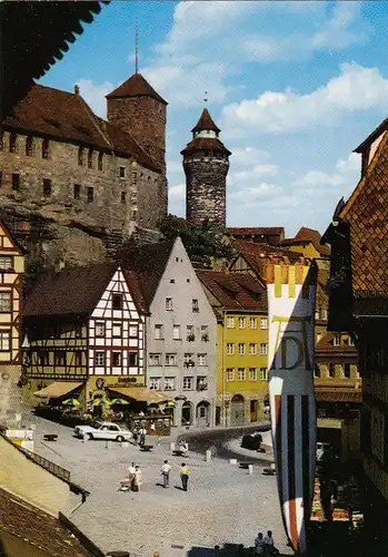 Nürnberg,Partie am Dürer-Haus mit Burg ngl F2875