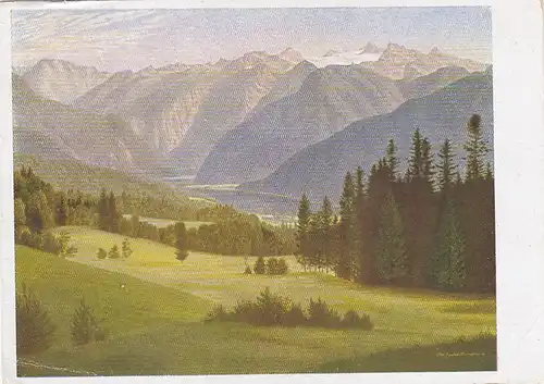 OTTO GOEBEL, Dachstein mit Hallstätter See, Steiermark ngl F4626