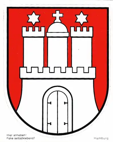 Hamburg, Selbstklebe-Stadtwappen ngl F5289