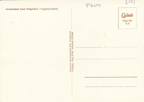 Nordseebad Insel Helgoland, Fliegeraufnahme ngl F6040