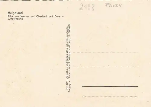 Helgoland, Blick vonWesten auf Oberland und Düne ngl F6059