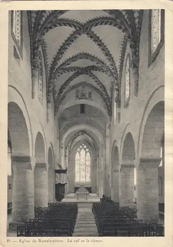 Eglise de Romainmôtier, la nef et le choeur gl1957 F3026