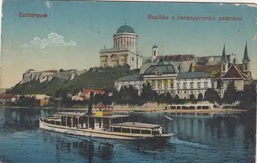 Esztergom, Bazilika a hercegprimási palotávall gl1917 F4787