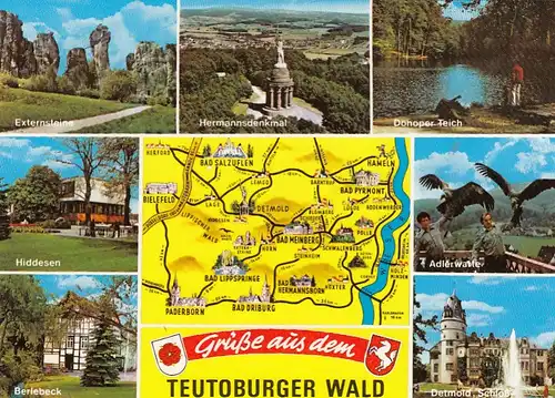 Teutoburger Wald, Landkarte, Mehrbildkarte ngl F6676