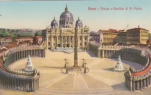 Roma, Piazza e Basilico di S.Pietro ngl F9204