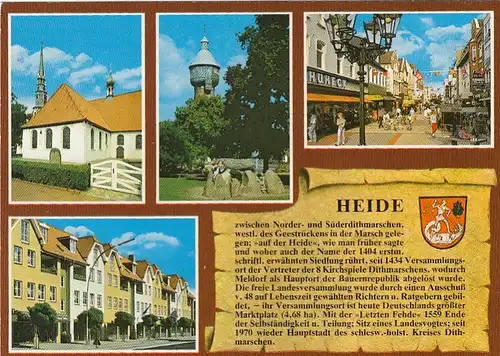 Heide, Holstein, Mehrbildkarte mit Historie ngl F6154