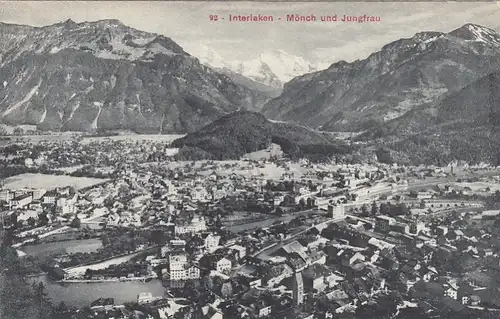 Interlaken mit Mönch und Jungfrau ngl F2694