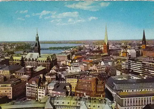 Hamburg, Blick über die City glum 1960? F4822