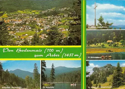 Von Bodenmais (Bayrischer Wald) zum Arber, Mehrbildkarte gl1982 F3115