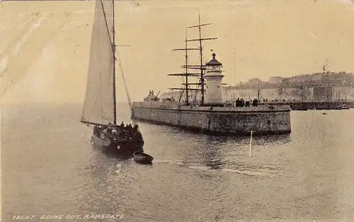 Yacht going out, Ramsgate gl1911 F3140