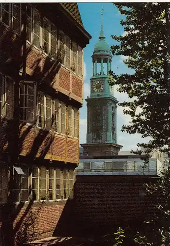 Hamburg, Blick v.d.Töpferstiftung auf die Michaeliskirche ngl F5561