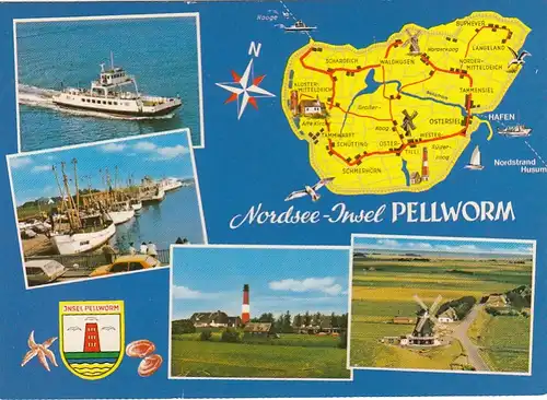 Nordsee-Insel Pellworm, Mehrbildkarte ngl F6263