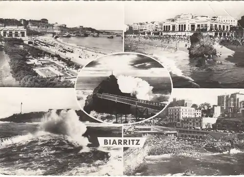 Biarritz, Grande Plage, Casino, Rocher de la Vierge, Phare, Port-Vieux gl1964 F3166