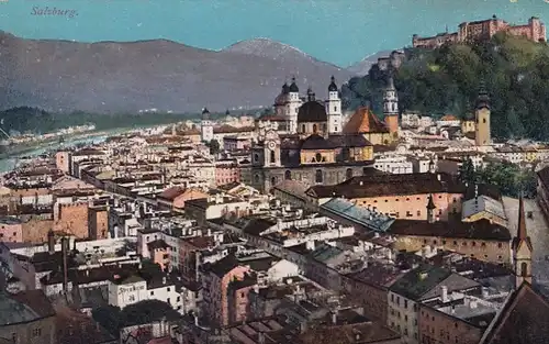 Salzburg, mit Blick zur Festung feldpgl1917 F3794