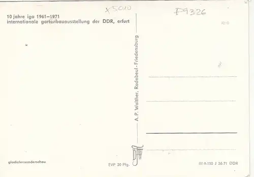 Erfurt, 10 Jahre IGA 1961-1971 ngl F9326