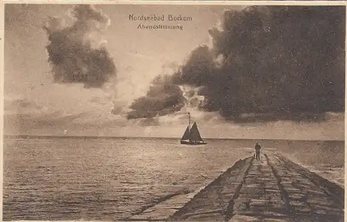 Nordseebad Borkum, Abendstimmung ngl F8896