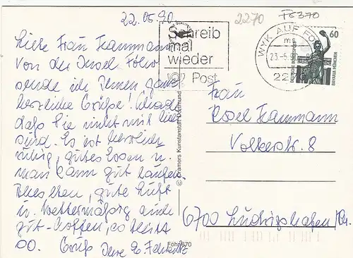 Nordseeheilbad Wyk auf Föhr, Mehrbildkarte gl1990 F6370