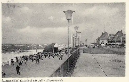 Nordseebad Westerland auf Sylt, Kurpromenade gl1960 F6406