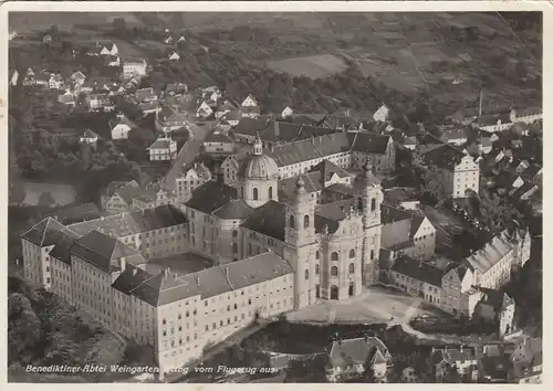 Weingarten (Württ.) Benediktiner-Abtei vom Flugzeug aus gl1934 F3882