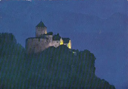 Liechtenstein, Schloß Vaduz bei Nacht ngl F9397