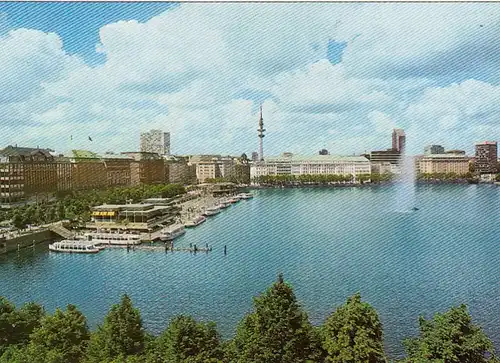 Hamburg, Blick auf den Jungfernstieg ngl F5056