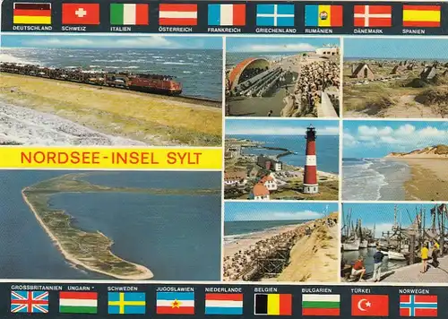 Nordseeinsel Sylt, Mehrbildkarte gl1976 F6462