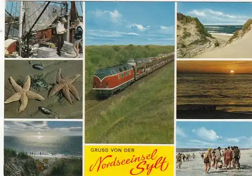 Nordseeinsel Sylt, Mehrbildkarte gl1971 F6492