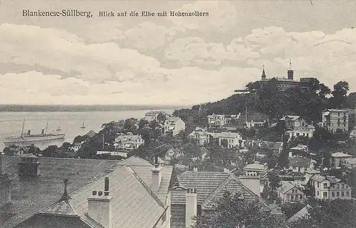 Blankenese-Süllberg (Hamburg), Elbblick mit "Hohenzollern" ngl F5096
