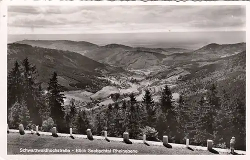 Schwarzwaldhochstraße, Blick Seebachtal-Rheinebene glum 1960? F9095