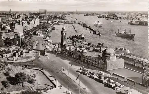 Hamburg, Hafen, Löschen eines Seedampfers gl1958? F5194