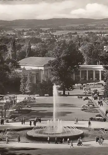 Bad Oeynhausen, Wasserspiele und Wandelhalle, Wiehengebirge gl1957 F6594