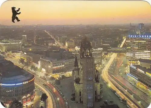 Berlin, Blick vom Europa-Zentrum auf Gedächtniskirche gl1992? F4028