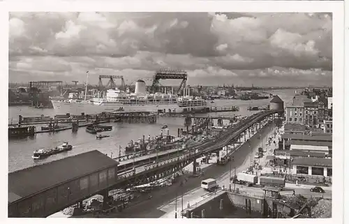 Hamburg, Vorsetzen und Überseebrücke gl1957 F5169