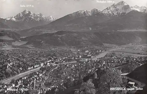 Innsbruck,gegen Süden gegen Serles und Südspitze gl1964 F4047